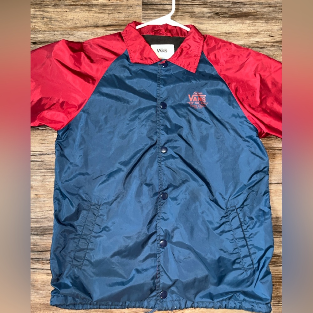Vans Red and Blue Windbreaker Jacket